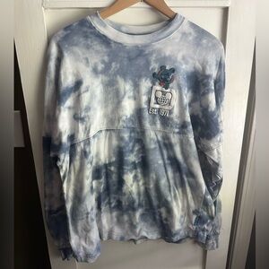 2022 Disney Park Walt Disney World Stitch Tie Dye Lightweight Spirit Jersey Sz S